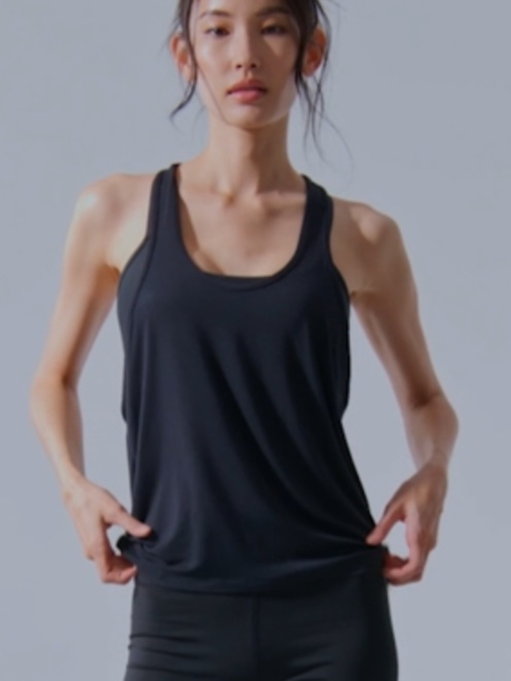 ALO Yoga Black Racerback Tank Top - Picture 2 of 6